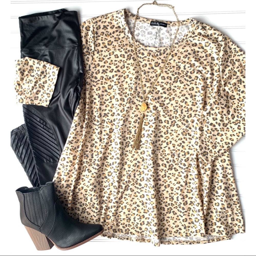 Leopard Swing Tunic • size 3X
